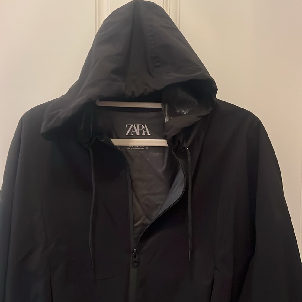 Zara Black Hooded Jacket - Picture 4 of 4